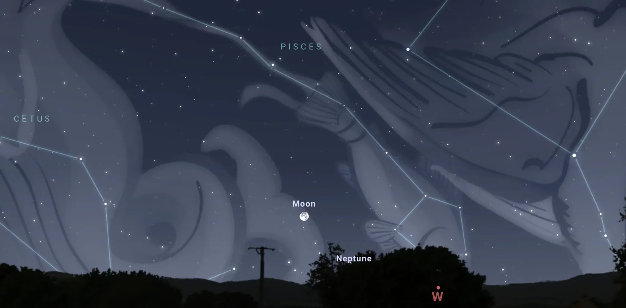 full moon location on september 2023