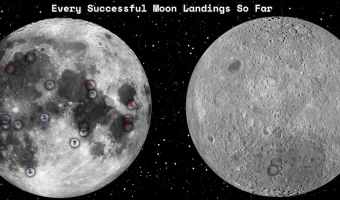 successful moon landings map